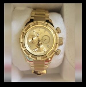 Gold Chronograph Watch